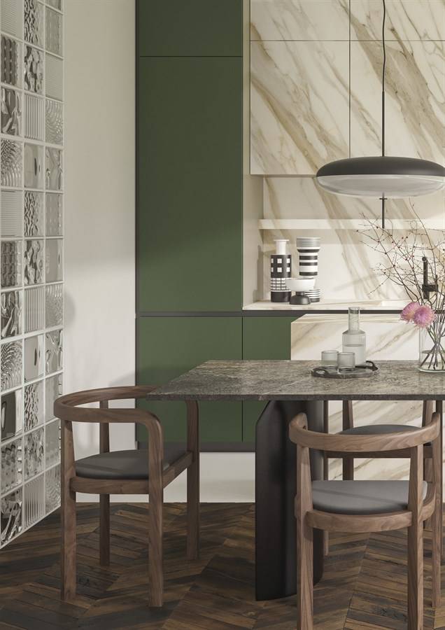 Керамогранит Ariostea SapienStone SSC3216557G Calacatta Aureo 4D cashmere 12mm 160x320 фото 3