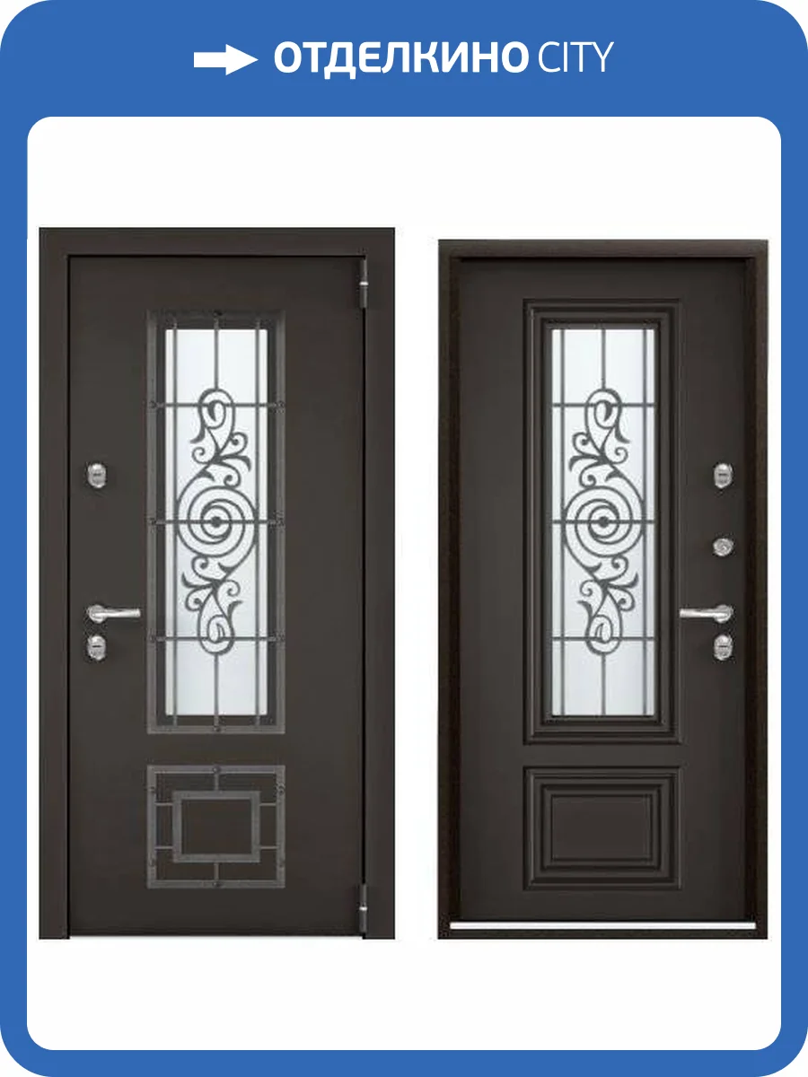 Входная стальная дверь Torex SNEGIR PRO-C MP 30128 Колоре бруно/ЛКП Бруно 2000x880 фото 2