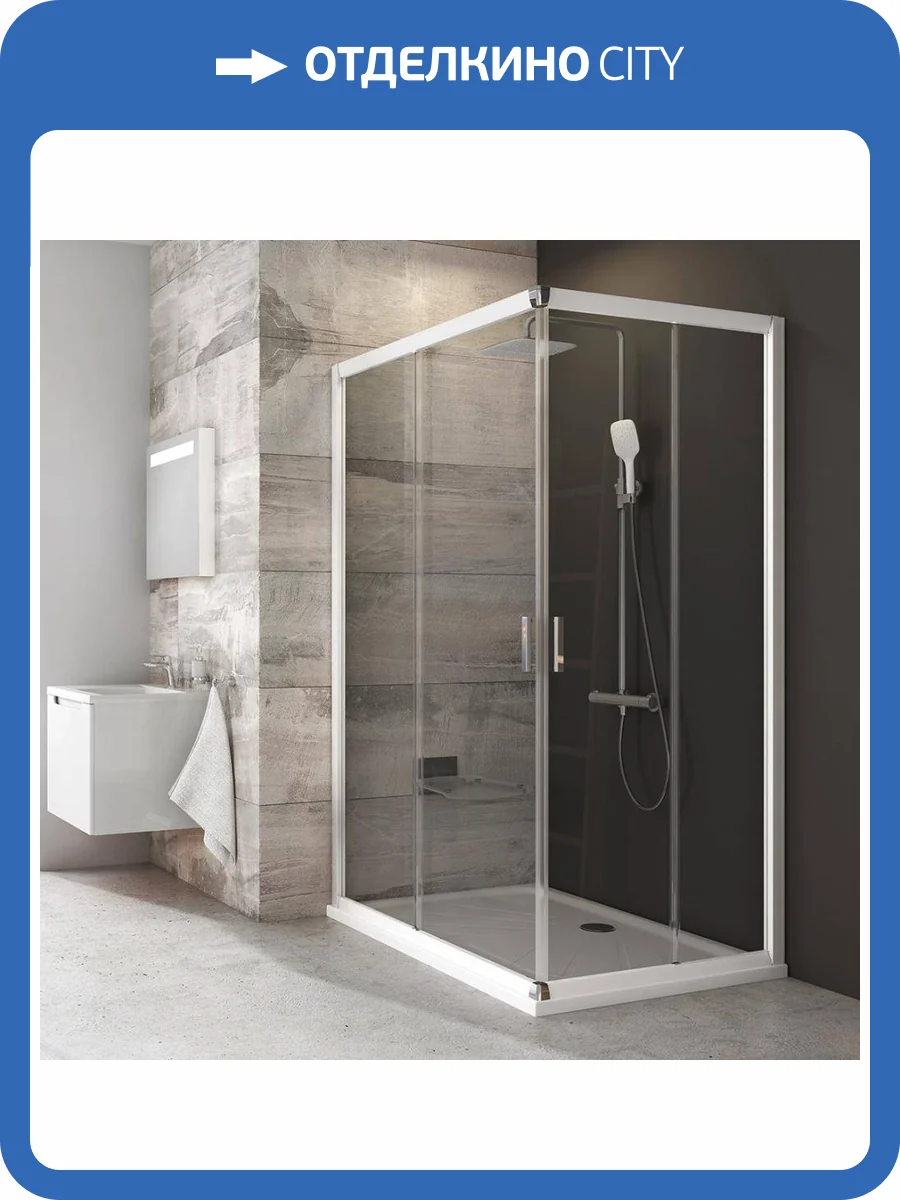 Дверь для душевого уголка Ravak BLRV2K-100 Transparent, профиль белый фото 6