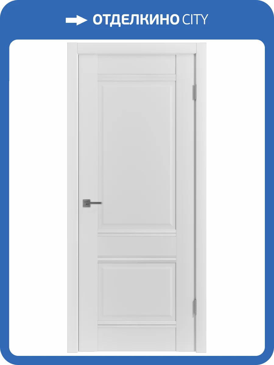 Межкомнатная дверь Владимирская Фабрика Дверей экошпон VFD Emalex EC 2, глухая, белый Ice 600x2000 фото 2
