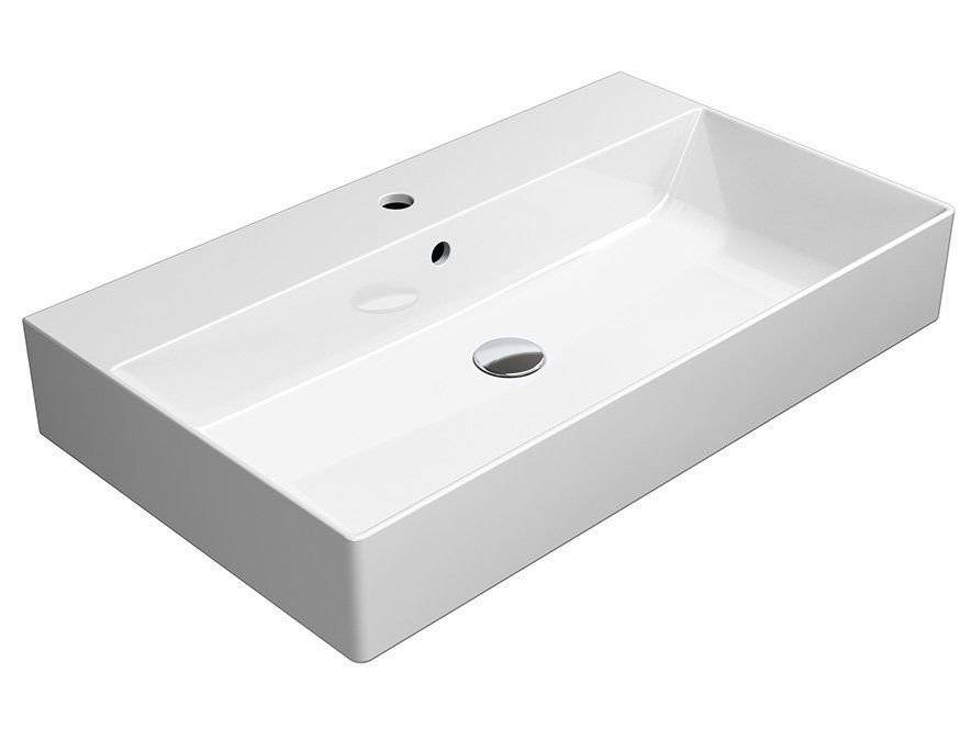 Раковина GSI Kube X 9422111 белый глянцевый, 80x47