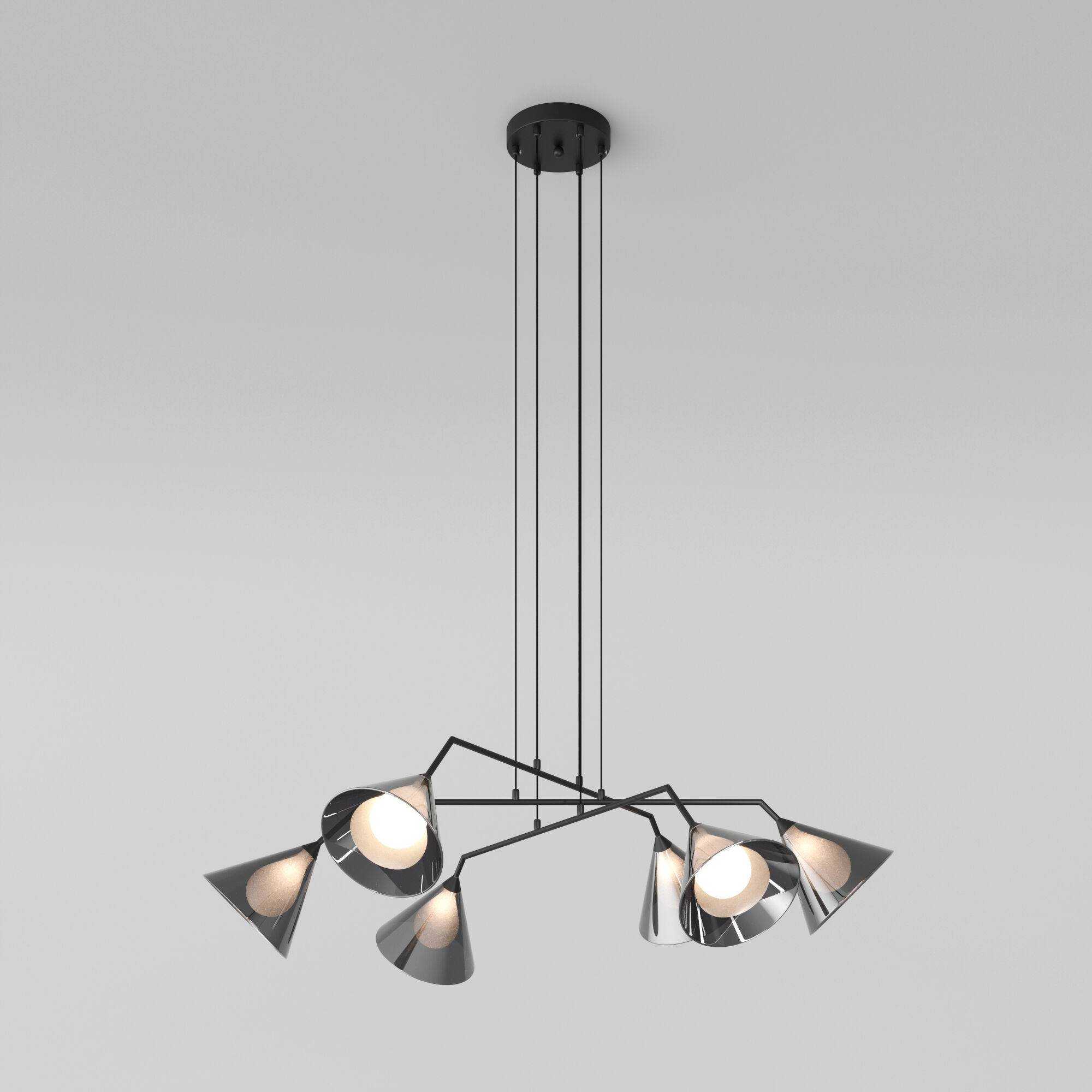 Подвесной светильник Eurosvet Enigma 70161/6 черный Smart