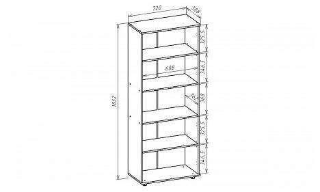 Стеллаж МФ Jazz С 212В С-212В Венге фото 3