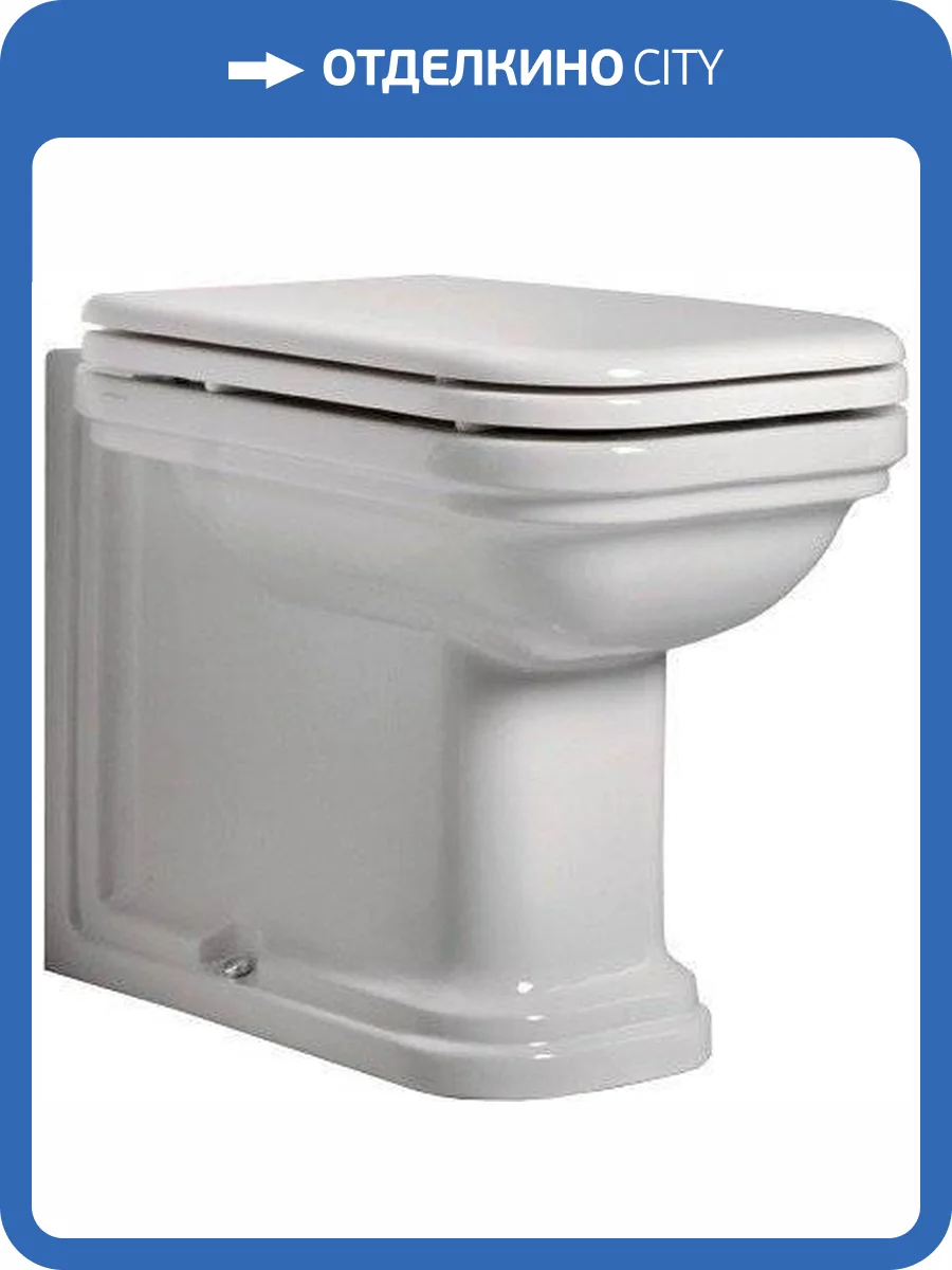 Чаша для унитаза приставной Kerasan Waldorf 55 см, белый, хром фото 7