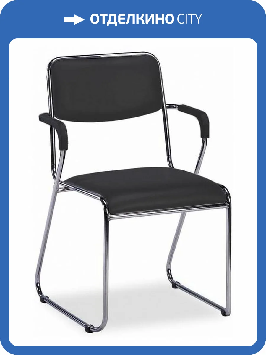 Стул Everprof Fix Plus Chrome 15931, EP-Fix Plus PU Black Черный фото 4