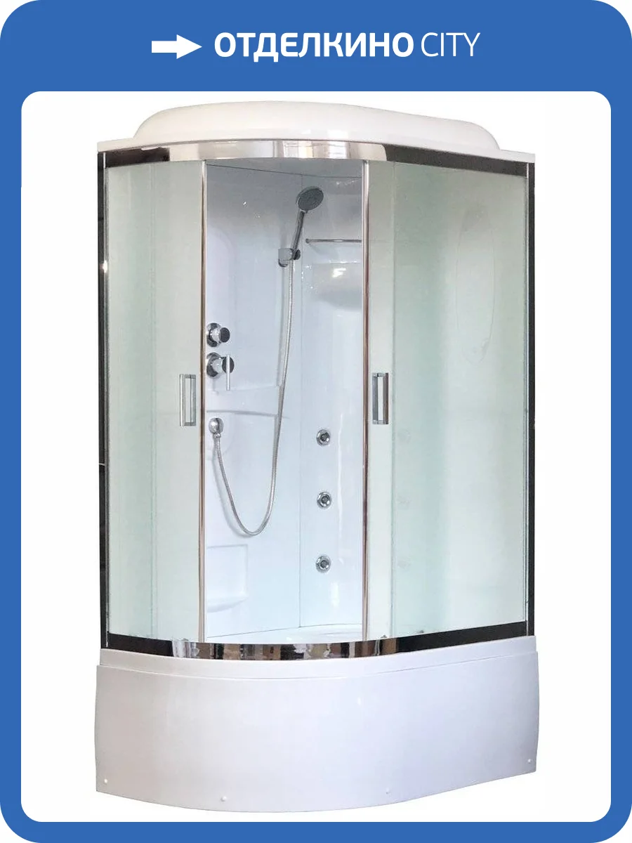 Душевая кабина Royal Bath RB8120BK2-M-CH-R с высоким поддоном, с сиденьем фото 4