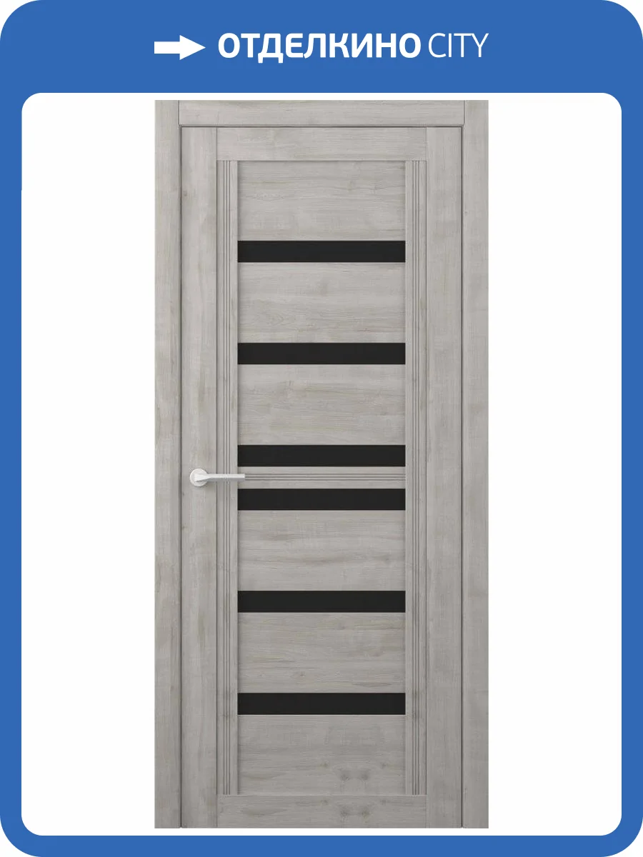 Межкомнатная дверь Albero Миссури остеклённая графит 800x2000 фото 2