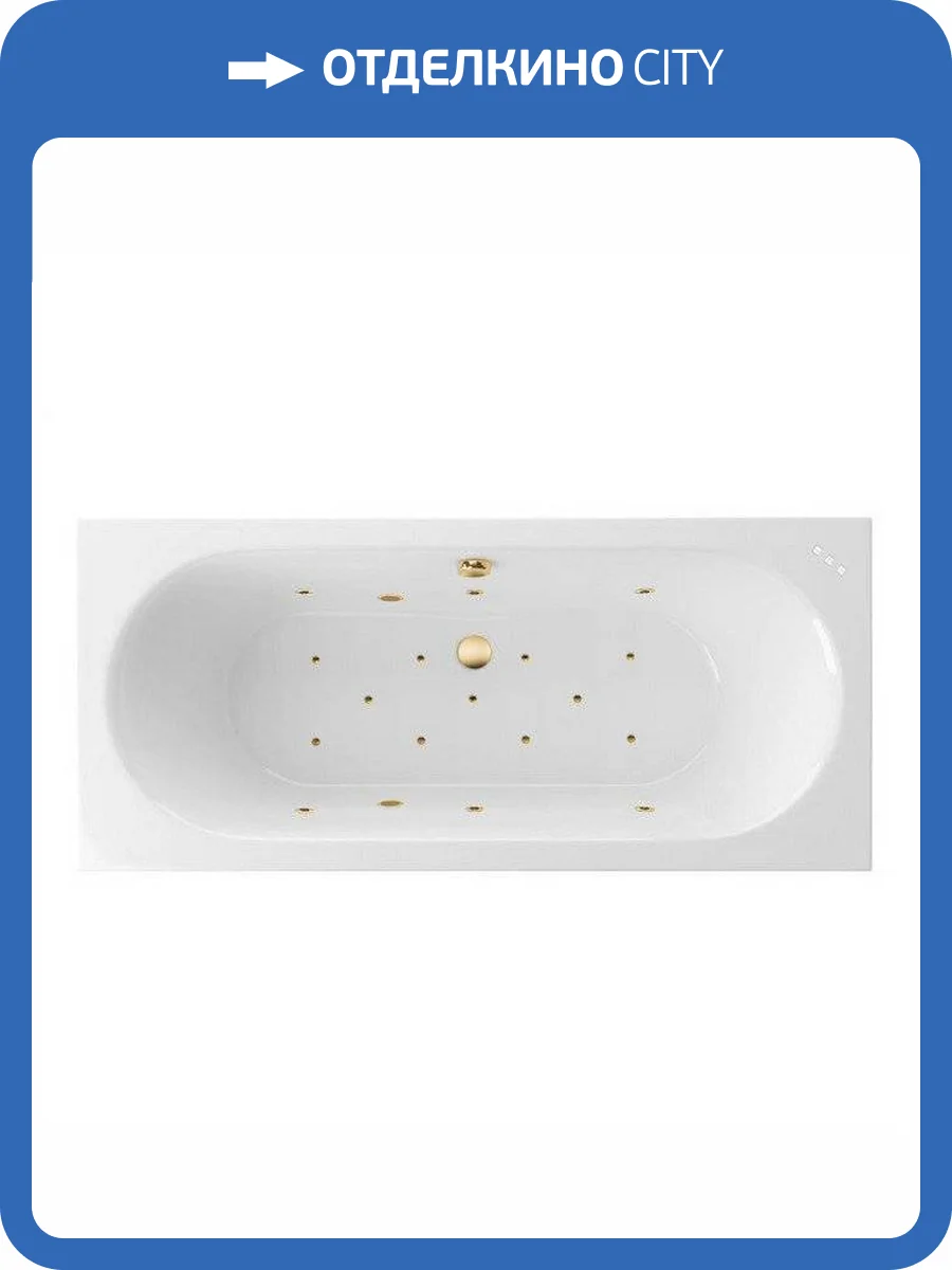 Акриловая ванна Excellent Oceana Slim RELAX WAEX.OCE18S.RELAX.GL 180x80 золото фото 4