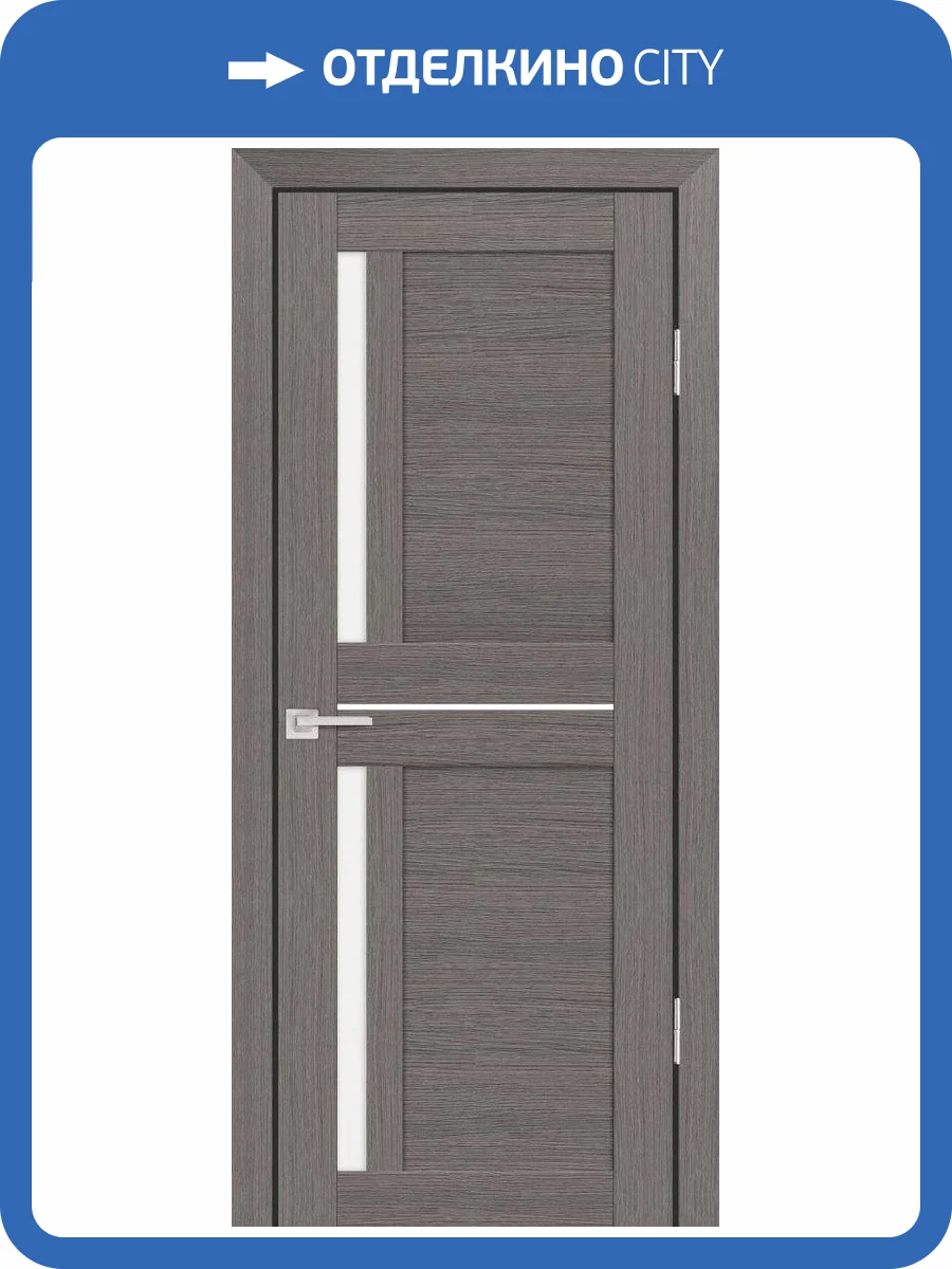 Межкомнатная дверь Profilo Porte экошпон PS-19, остеклённая, грей мелинга 550x1900 фото 2