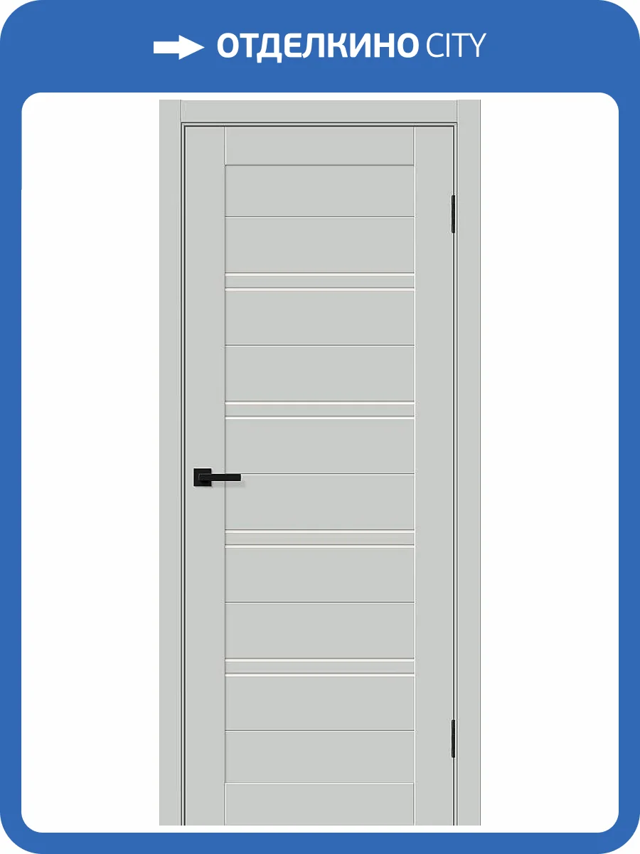 Межкомнатная дверь Bravo Браво-28 полотно Grey Silk, стекло Magic Fog 800x2000 фото 2