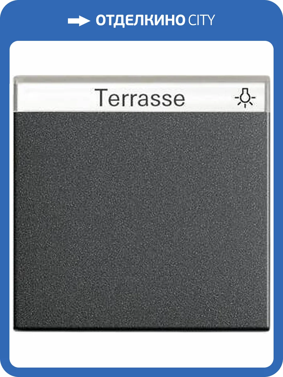 Лицевая панель Gira System 55 выключателя с полем для надписи антрацит 029928 фото 2