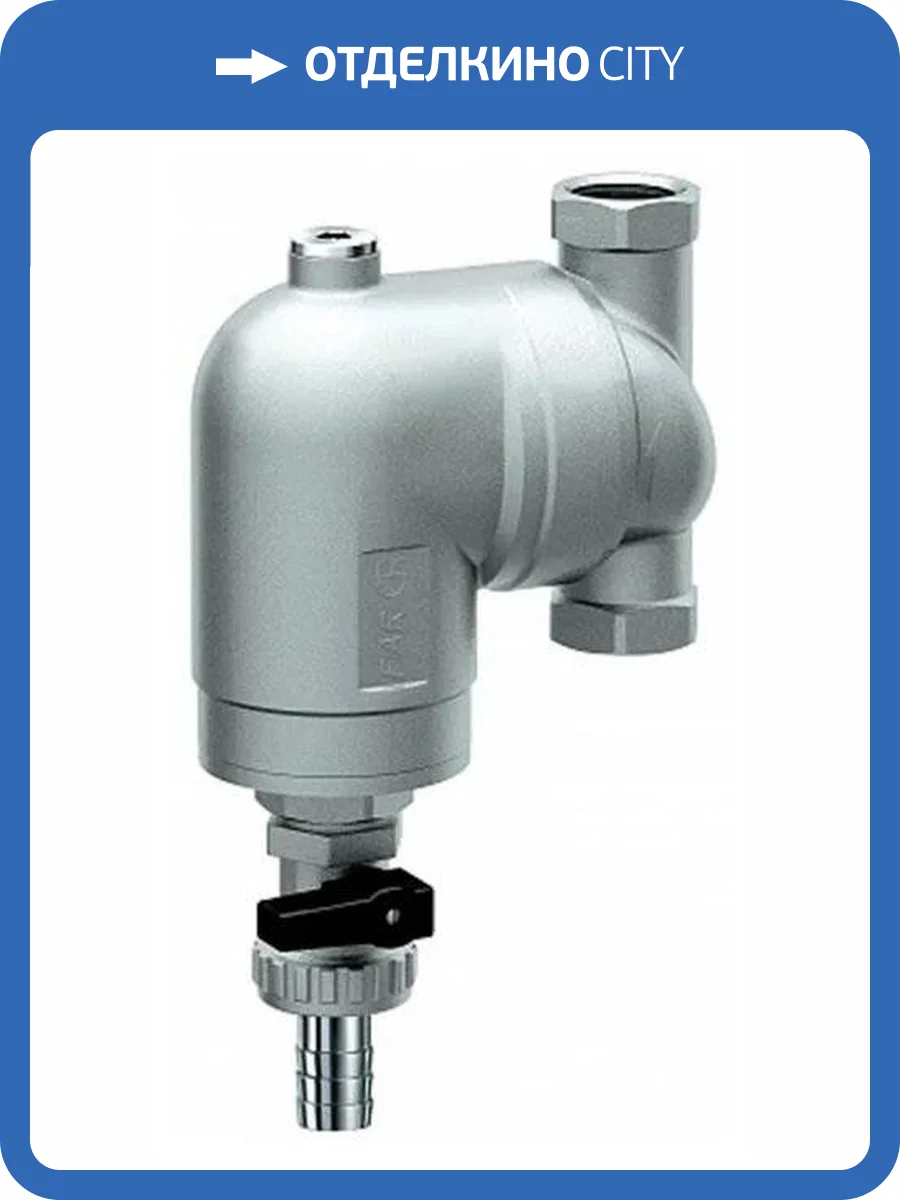 Фильтр для воды FAR 300мкм, под манометр, Max: 95 C, 25 бар. поворотный 1/2 ВР фото 2
