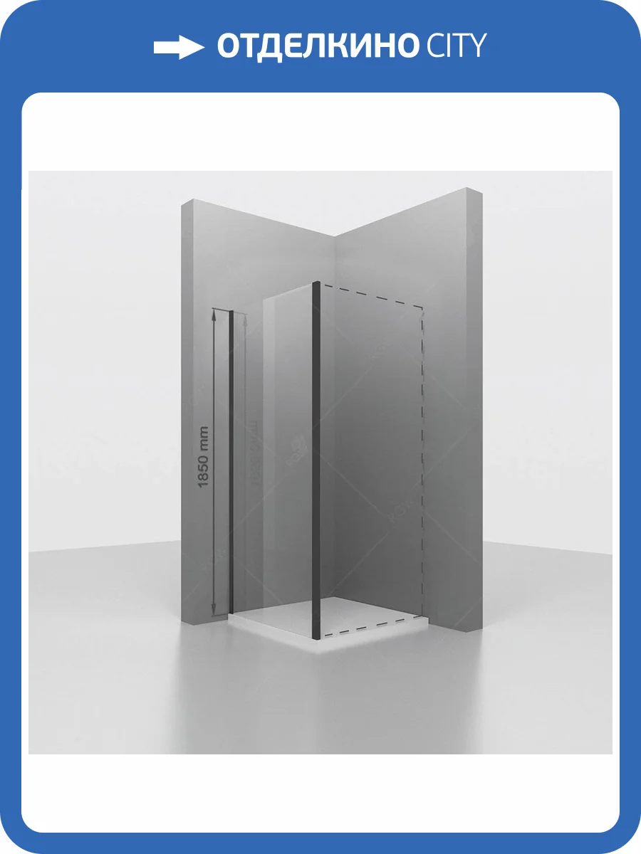 Боковая панель RGW Z-050-1B 70 см, прозрачное стекло фото 2