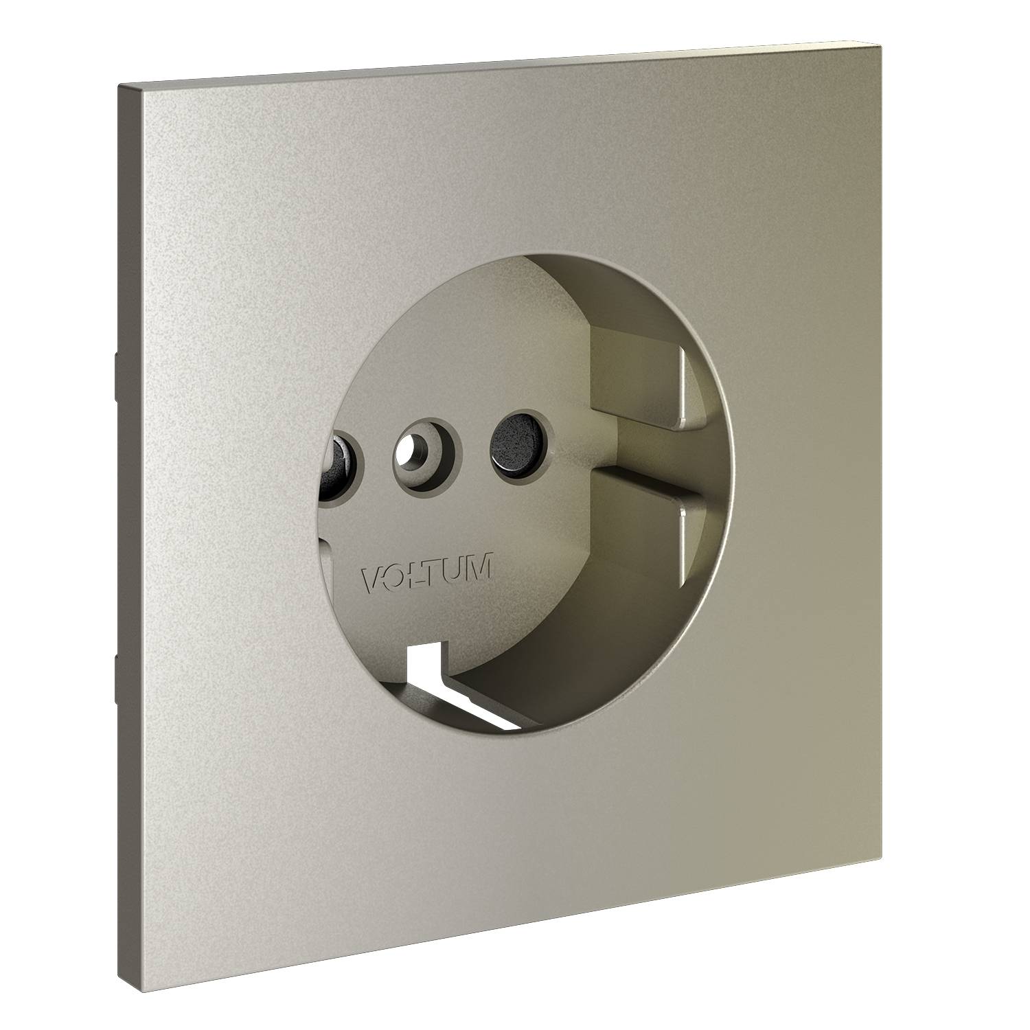 Лицевая панель для розетки с заземлением и шторками Voltum S70 VLS000704 шелк