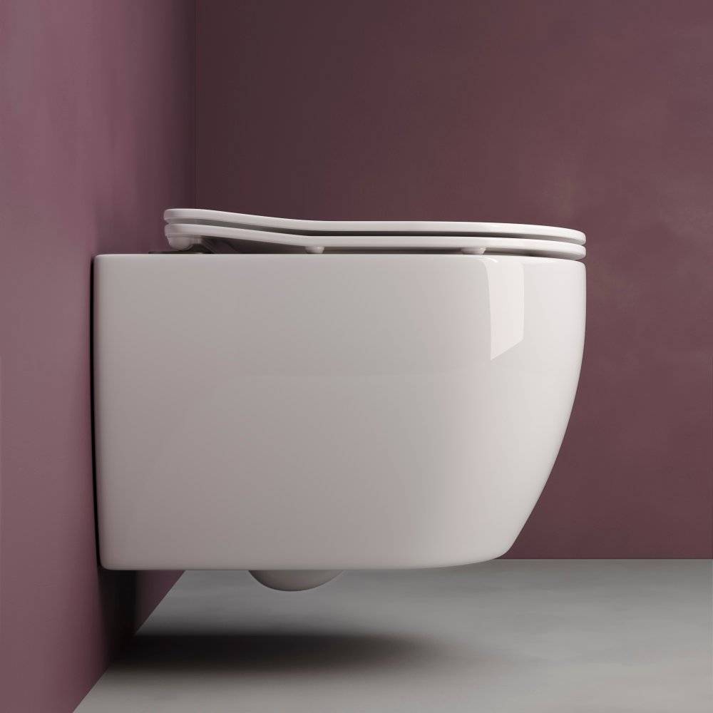 Унитаз подвесной Ceramica Nova Play CN3001 с микролифтом, безободковый ...