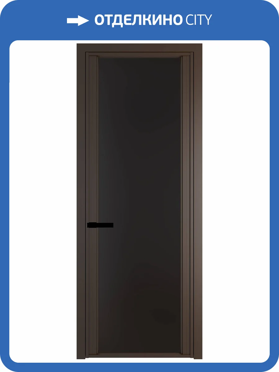 Межкомнатная дверь Profil Doors 2 AGP цвет профиля Деорэ, стекло безопасное 6 мм монохром черный 600x2000 фото 2