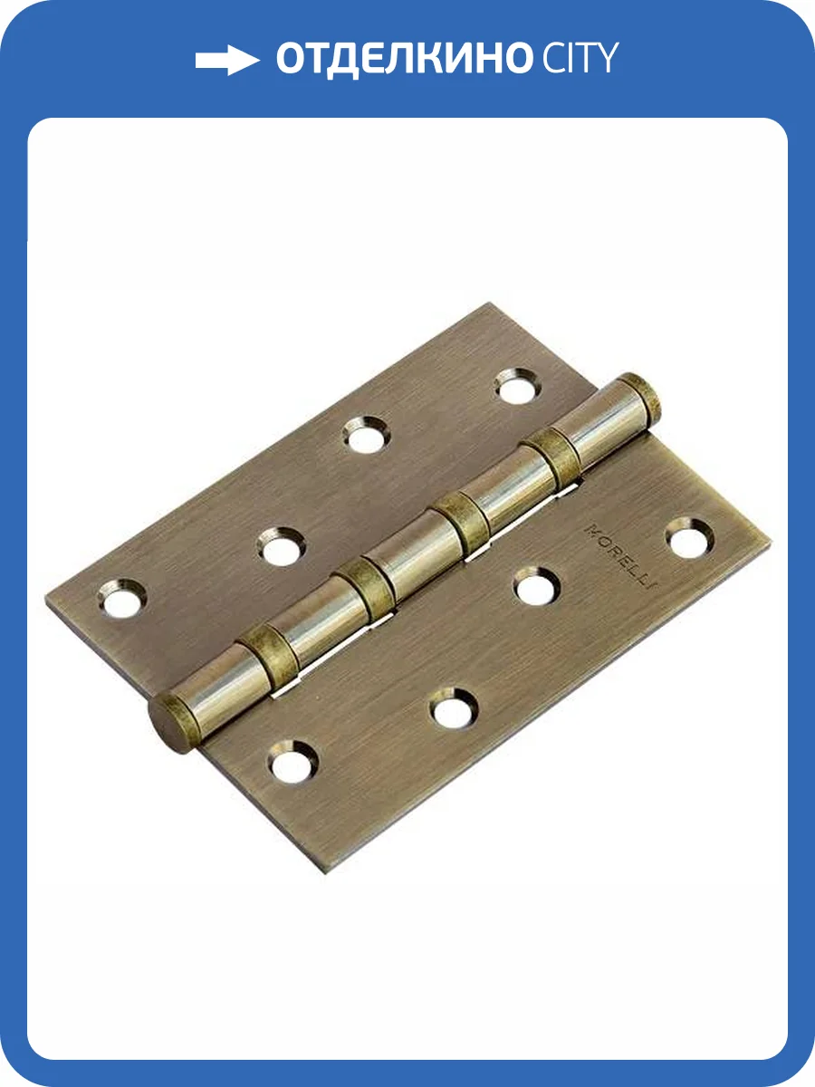 Петля дверная универсальная Morelli MSN 100x70x2.5-4BB AB бронза фото 3