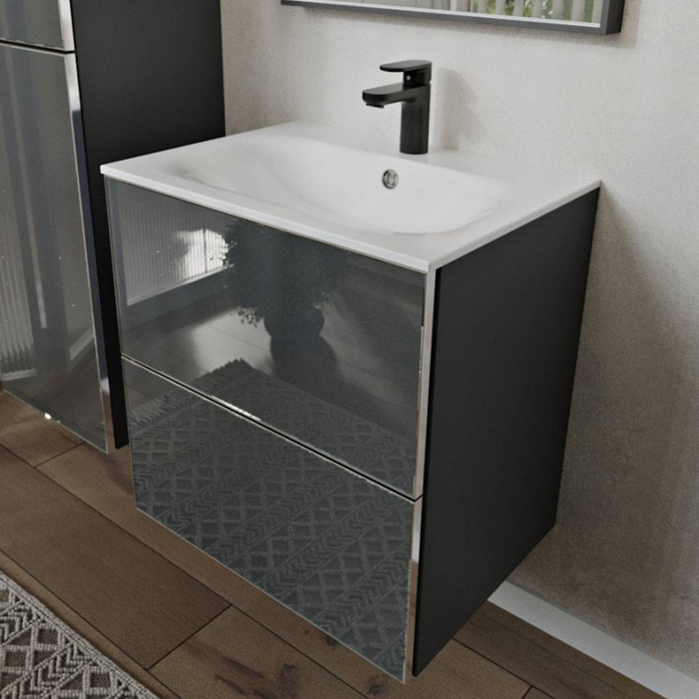 Тумба с раковиной Terminus Vega VEG10602701601OSL графит, 60x62