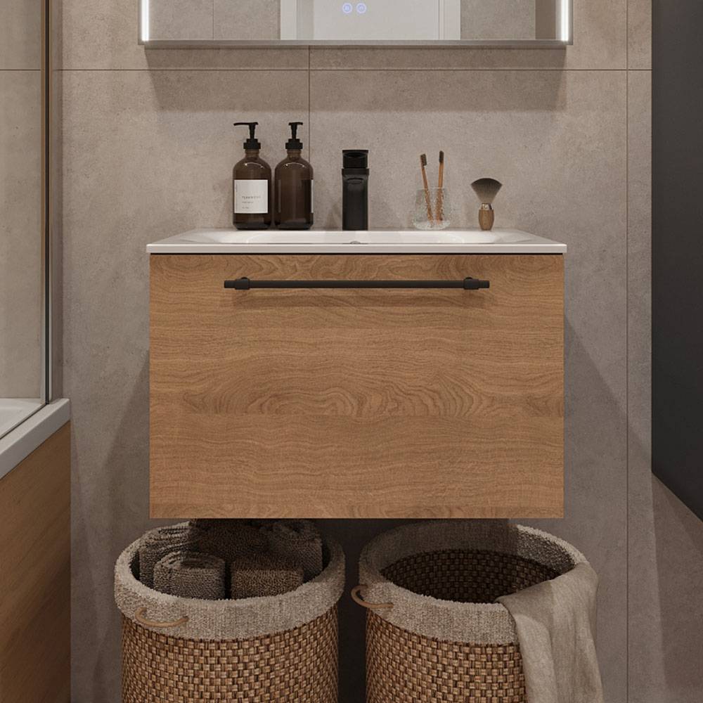 Тумба с раковиной Terminus Venta VEN10601300001O шпон, дуб, 60x38