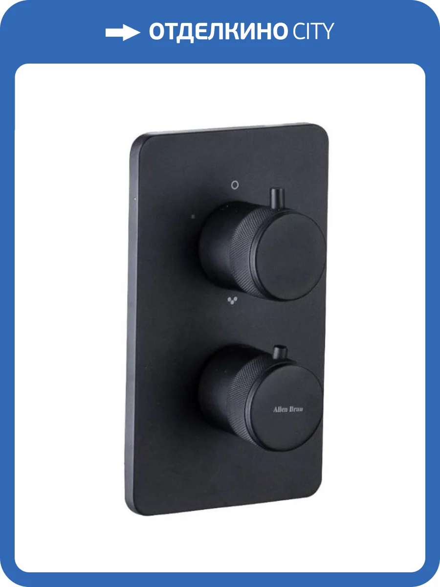 Смеситель для душа Allen Brau Priority 5.31113-31 V.1 термостатический, черный матовый фото 3