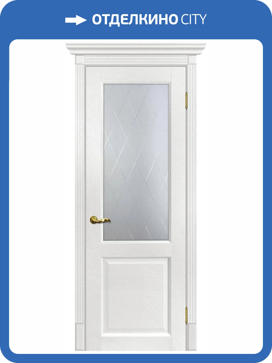 Межкомнатная дверь экошпон Мариам Тоскана-1, остекленная, пломбир 600x2000 фото 2