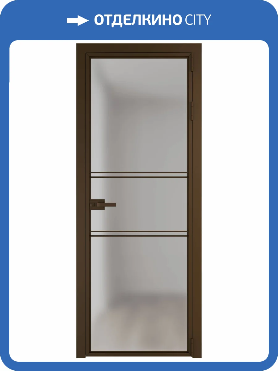 Межкомнатная дверь Profil Doors 2 AX цвет профиля Деорэ, стекло безопасное 6 мм матовое 800x2000 фото 2