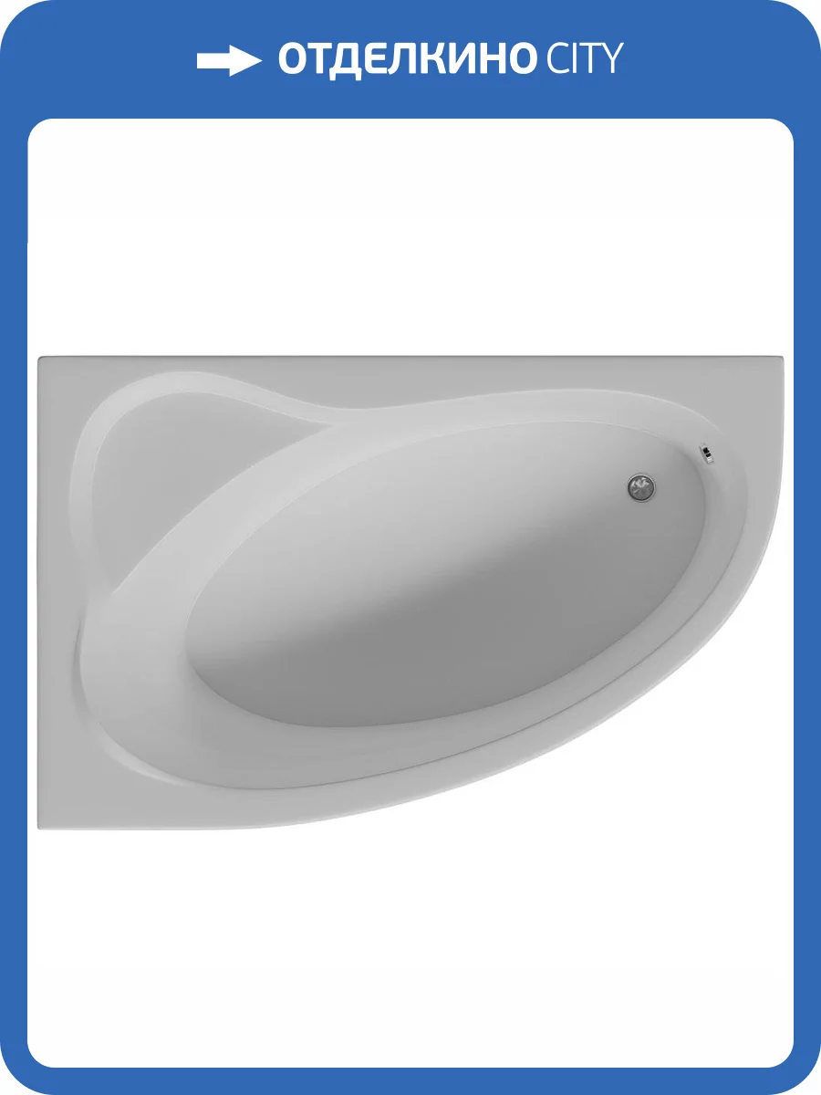 Акриловая ванна Aquatek Фиджи 170x110 левая, с каркасом фото 7