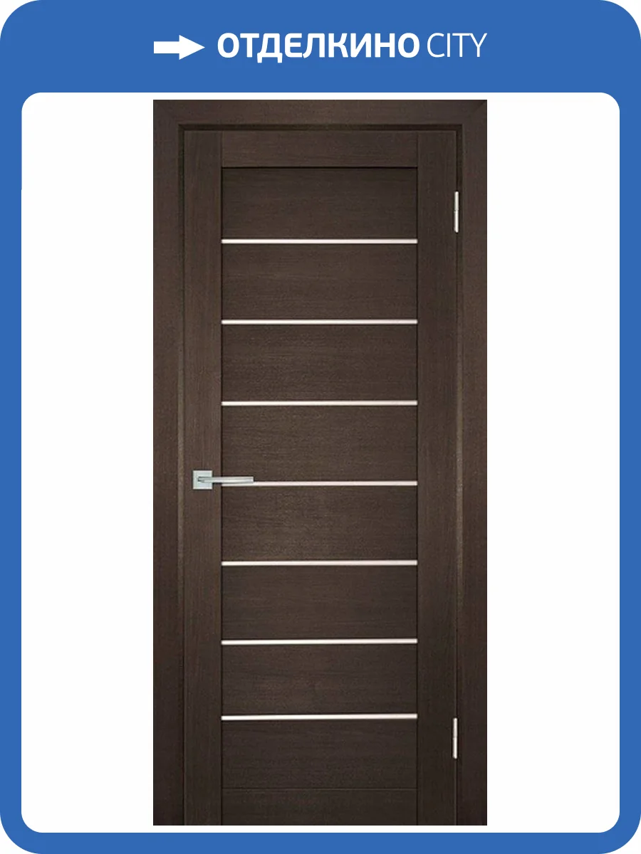 Межкомнатная дверь экошпон Мариам Техно 708, остекленная, венге 800x2000 фото 2