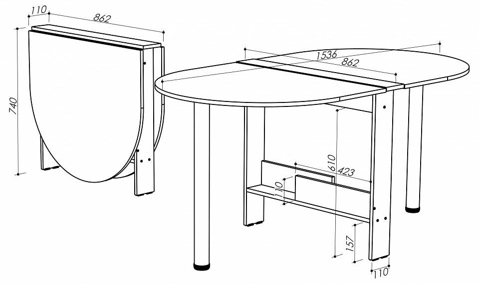 Стол-книжка МФ Jazz СТК 12Б СТК-12Б Белый фото 5