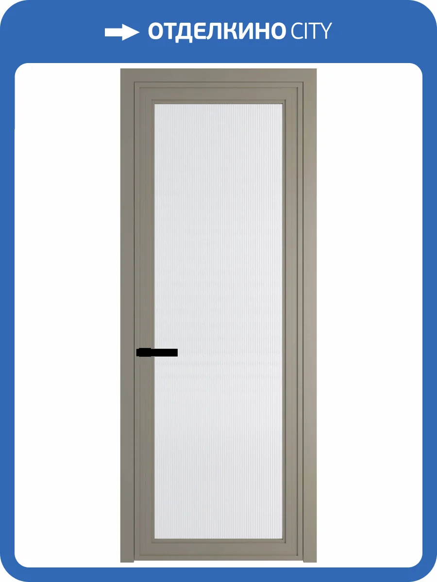 Межкомнатная дверь Profil Doors 1 AGP цвет профиля Никель матовый, стекло безопасное 6 мм мору белый 700x2000 фото 2