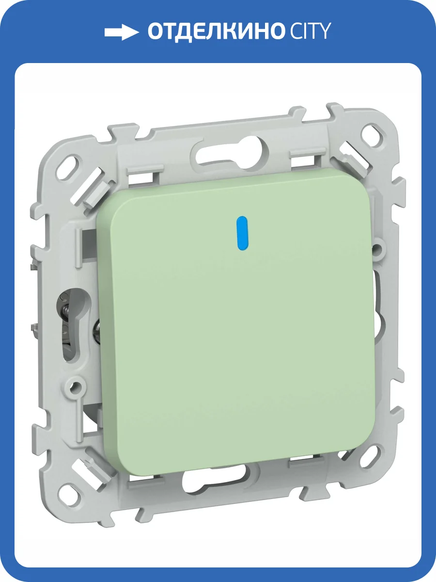 Выключатель 1-клавишный IEK Flite FI-V14-1-10-1-K93 фисташковый фото 2