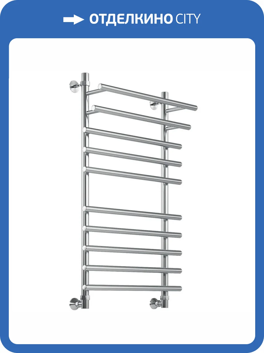 Полотенцесушитель водяной Ника Bamboo ЛБ-3 100/60, хром фото 4