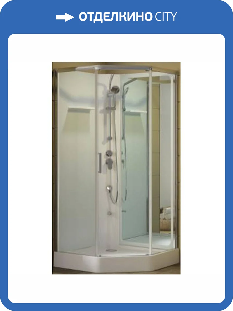 Душевая дверь для кабины Aquanet Passion P 2.0 №1/4 263879 профиль серебро, стекло прозрачное, 90x195 фото 3