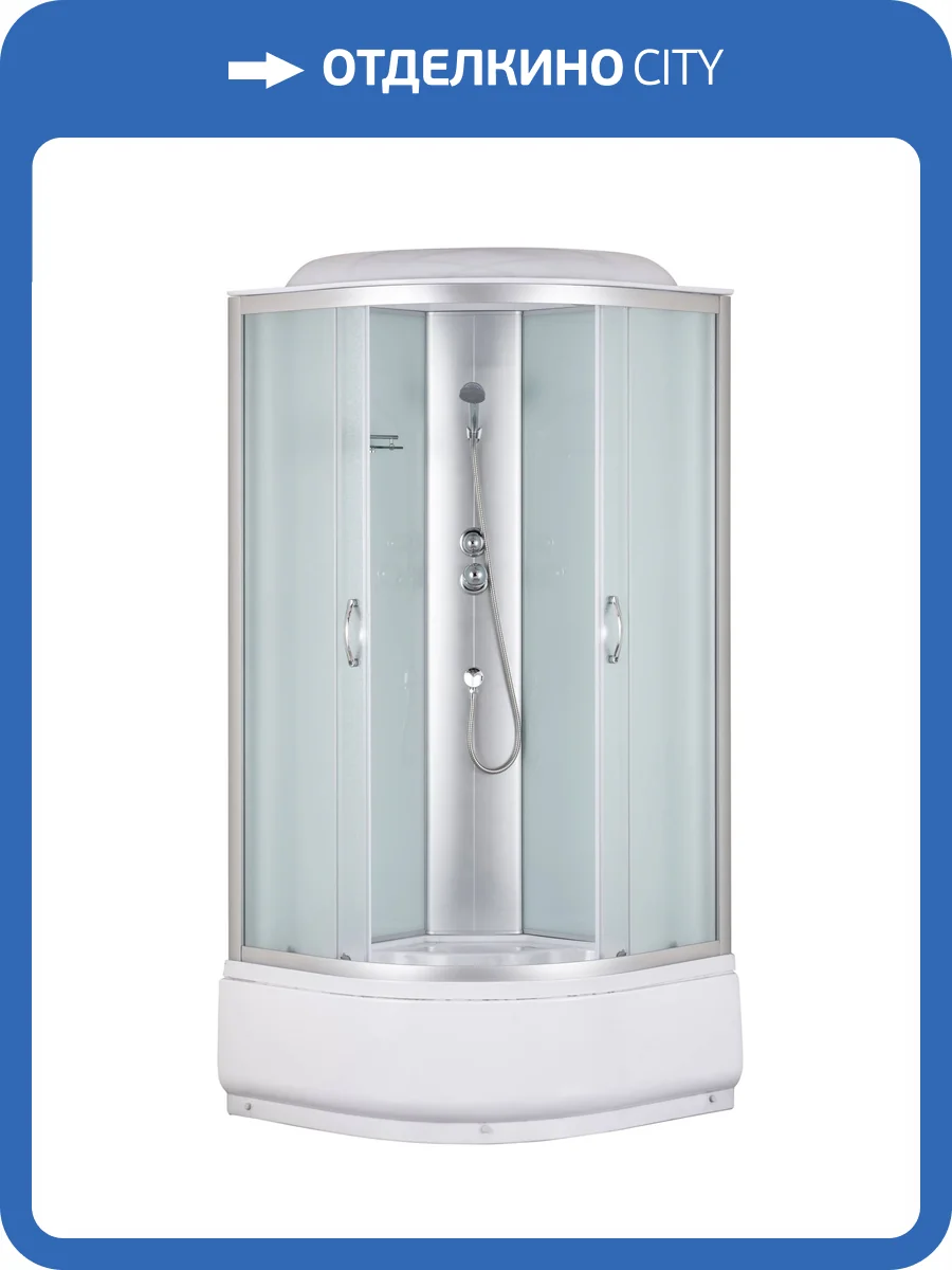 Душевая кабина Taliente TA-8080M профиль хром, стекло рифленое, 80x80x215 фото 4