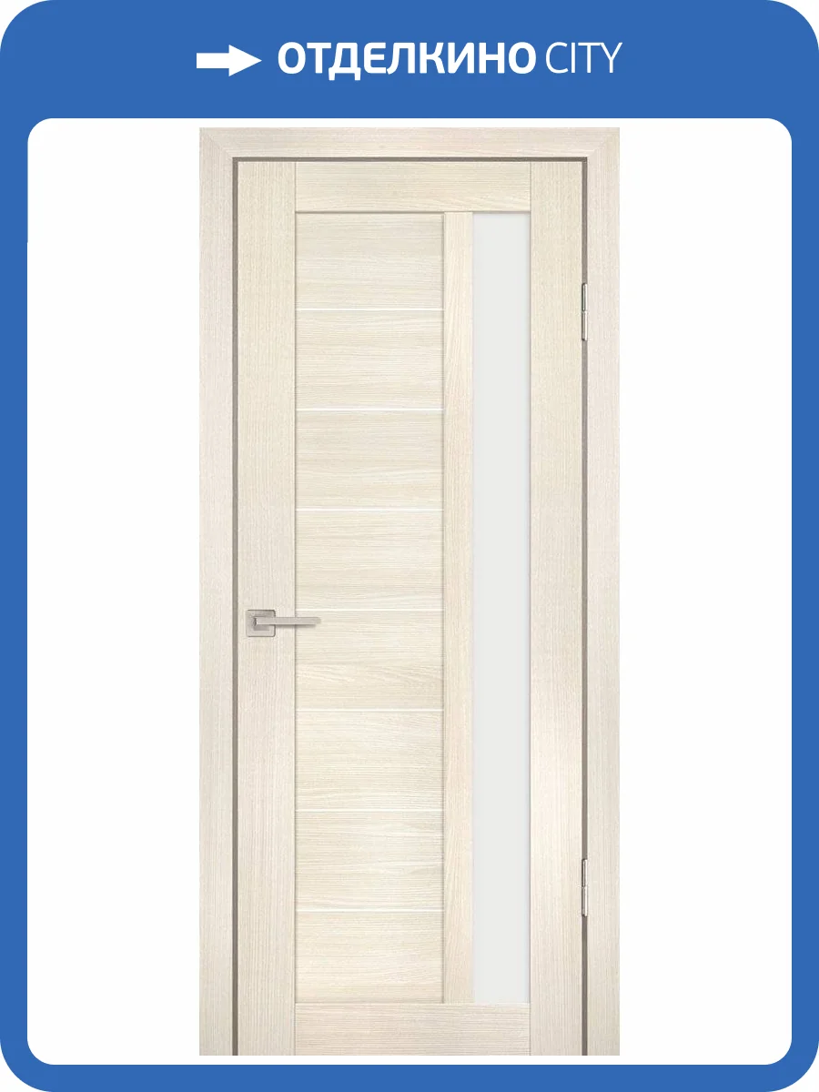 Межкомнатная дверь Profilo Porte экошпон PS-40, остеклённая, эш вайт мелинга 800x2000 фото 2