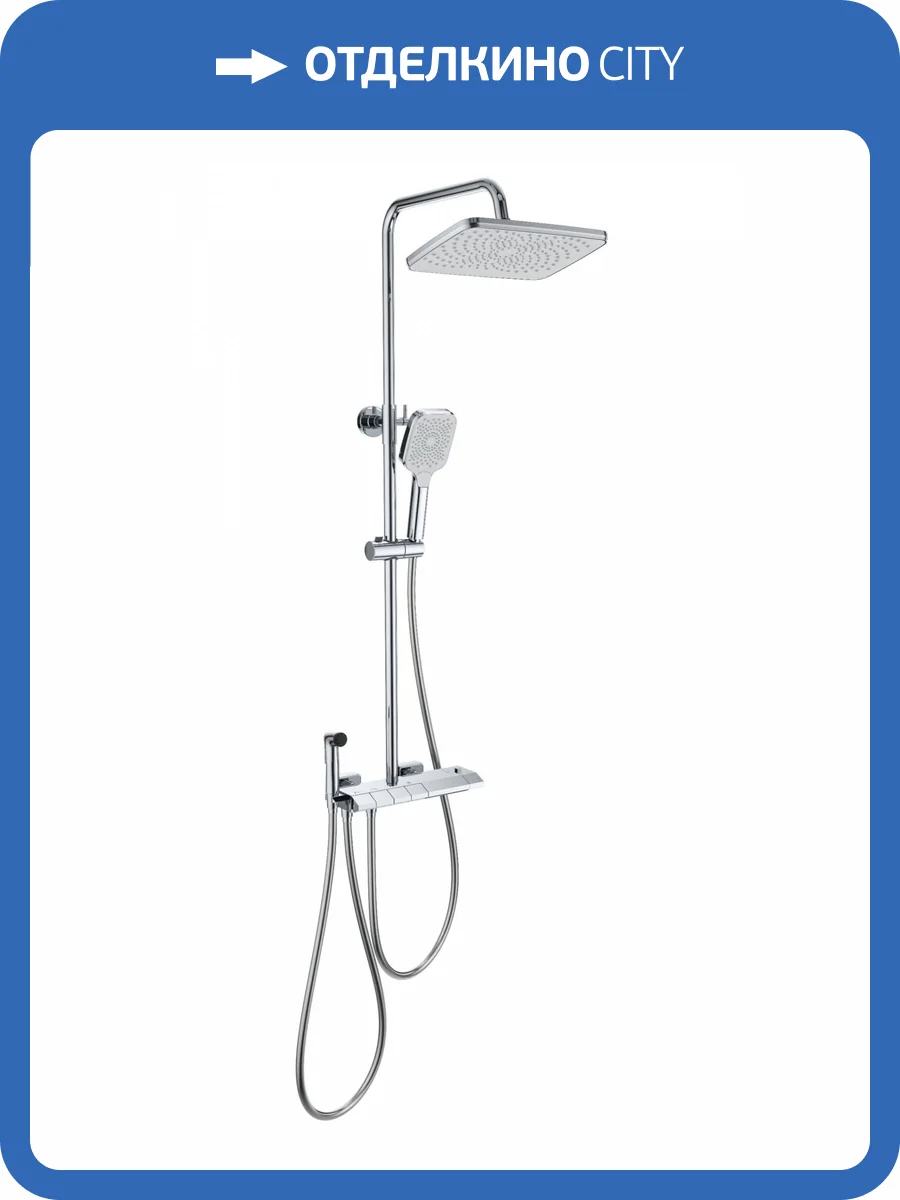 Душевая стойка Wonzon & Woghand WW-B4132-A-CR хром, с термостатом фото 3