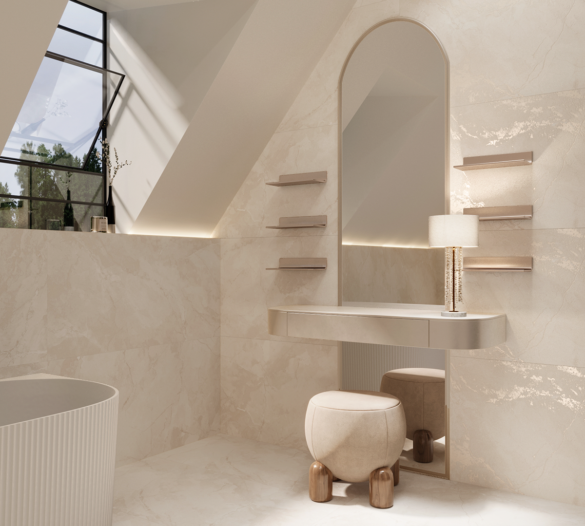 Керамогранит Arcadia Ceramica Bismanto CR4029-A Crema Carving 60x120 фото 7