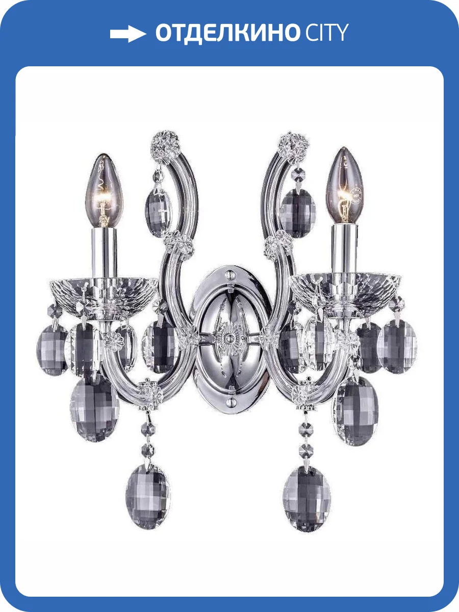 Бра Crystal Lux Hollywood AP2 Chrome фото 2