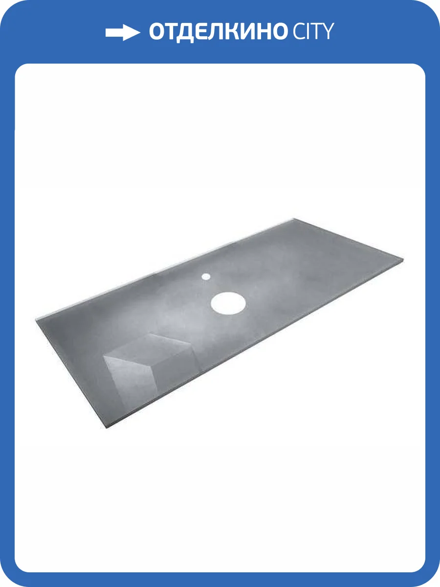 Столешница Armadi Art Lucido 853-100-SLF стекло 100см прямая серебро поталь фото 2