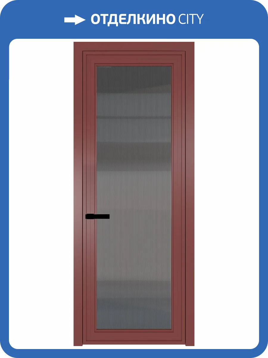 Межкомнатная дверь Profil Doors 1 AGP цвет профиля Красный антрацит, стекло безопасное 6 мм мору тонированное 800x2000 фото 2