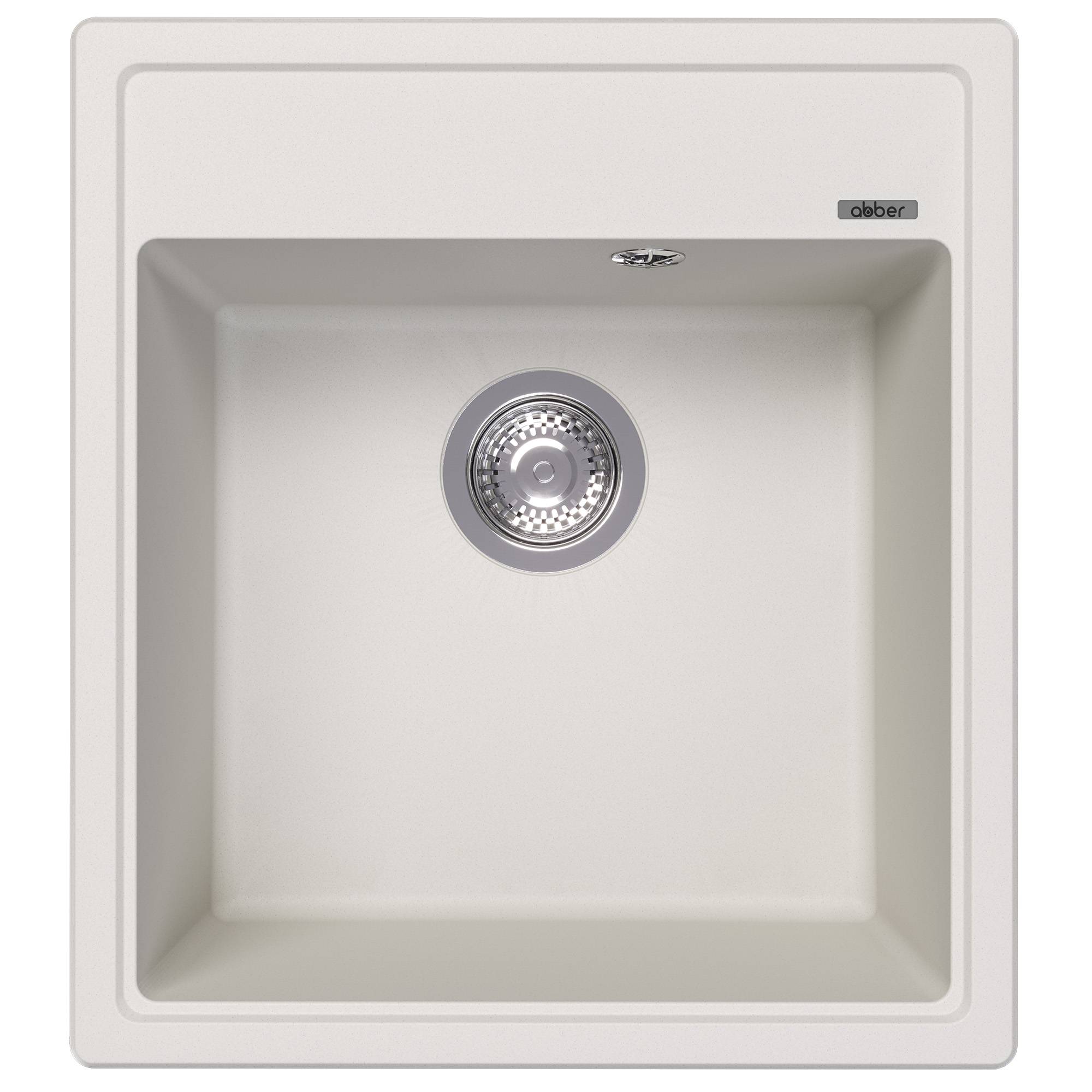 Мойка кухонная Abber Quarz AQ2901W белый, 51x46