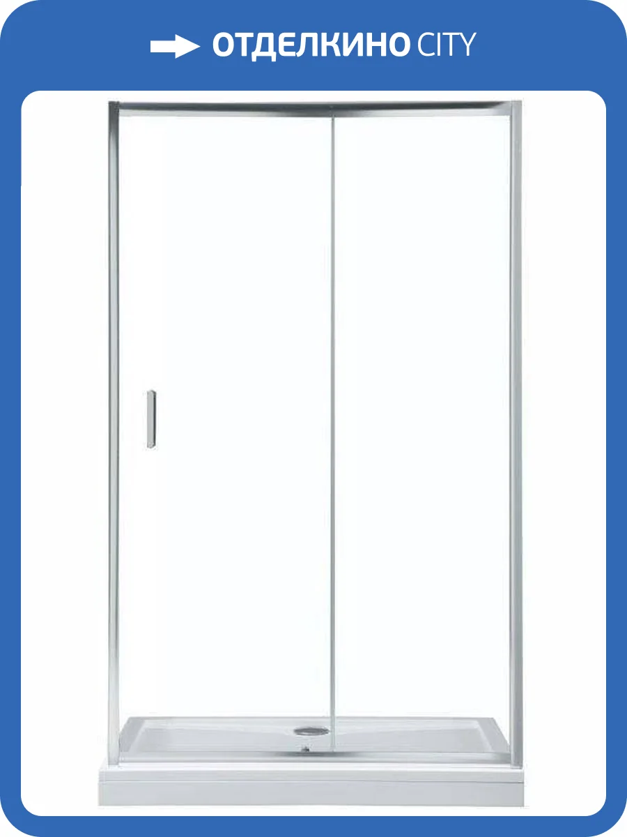 Душевая дверь в нишу Aquanet SD-1100A профиль хром, 1100x1900 фото 6