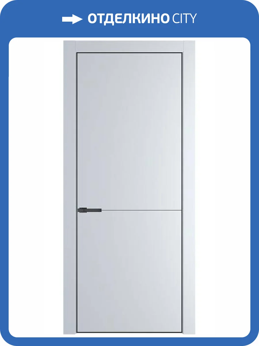 Межкомнатная дверь Profil Doors 16 PA полотно Вайт, профиль серая ночь, алюминиевый молдинг 3мм 600x2000 фото 2