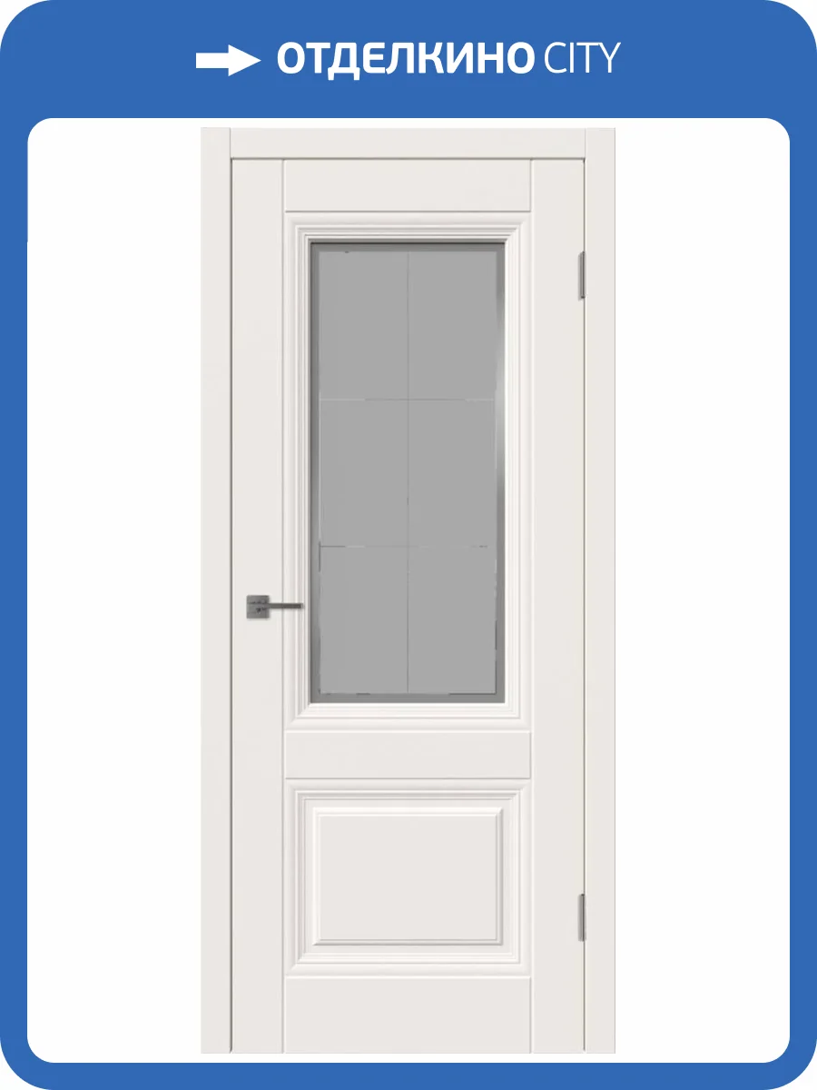 Межкомнатная дверь Владимирская Фабрика Дверей Barcelona 2 Ivory стекло Art cloud cross 900x2000 фото 2