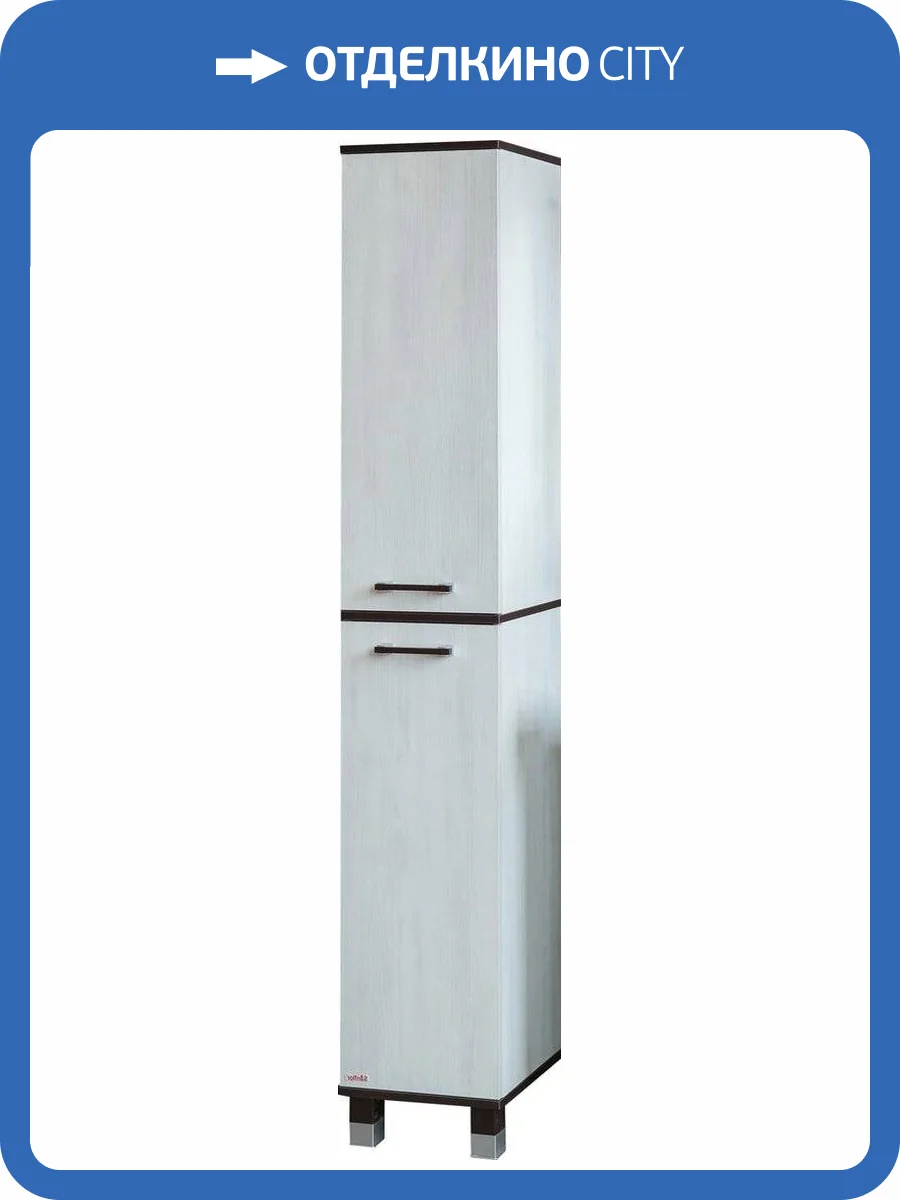 Шкаф-пенал Sanflor Толедо L, венге, северное дерево светлое фото 6