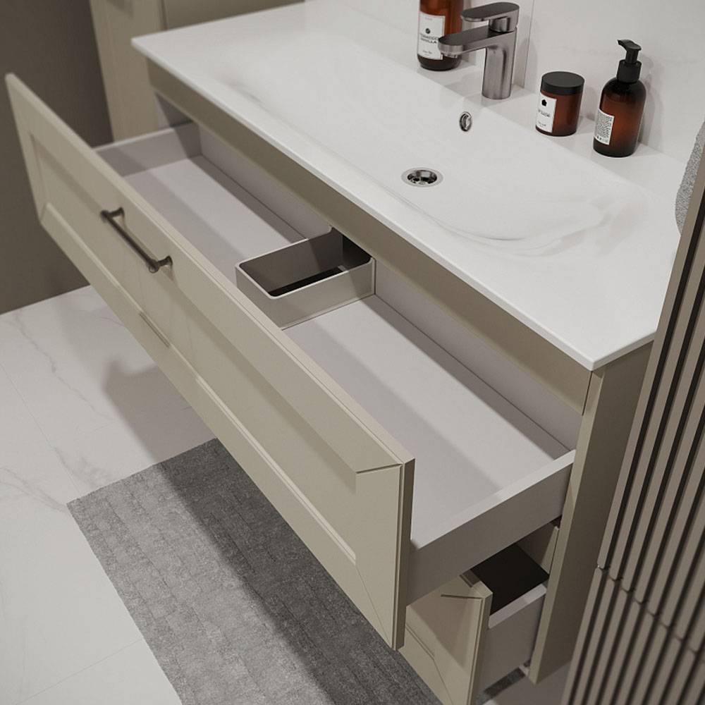 Тумба с раковиной Terminus Victoria VIC101202900101O айвори, 120x62 фото 2