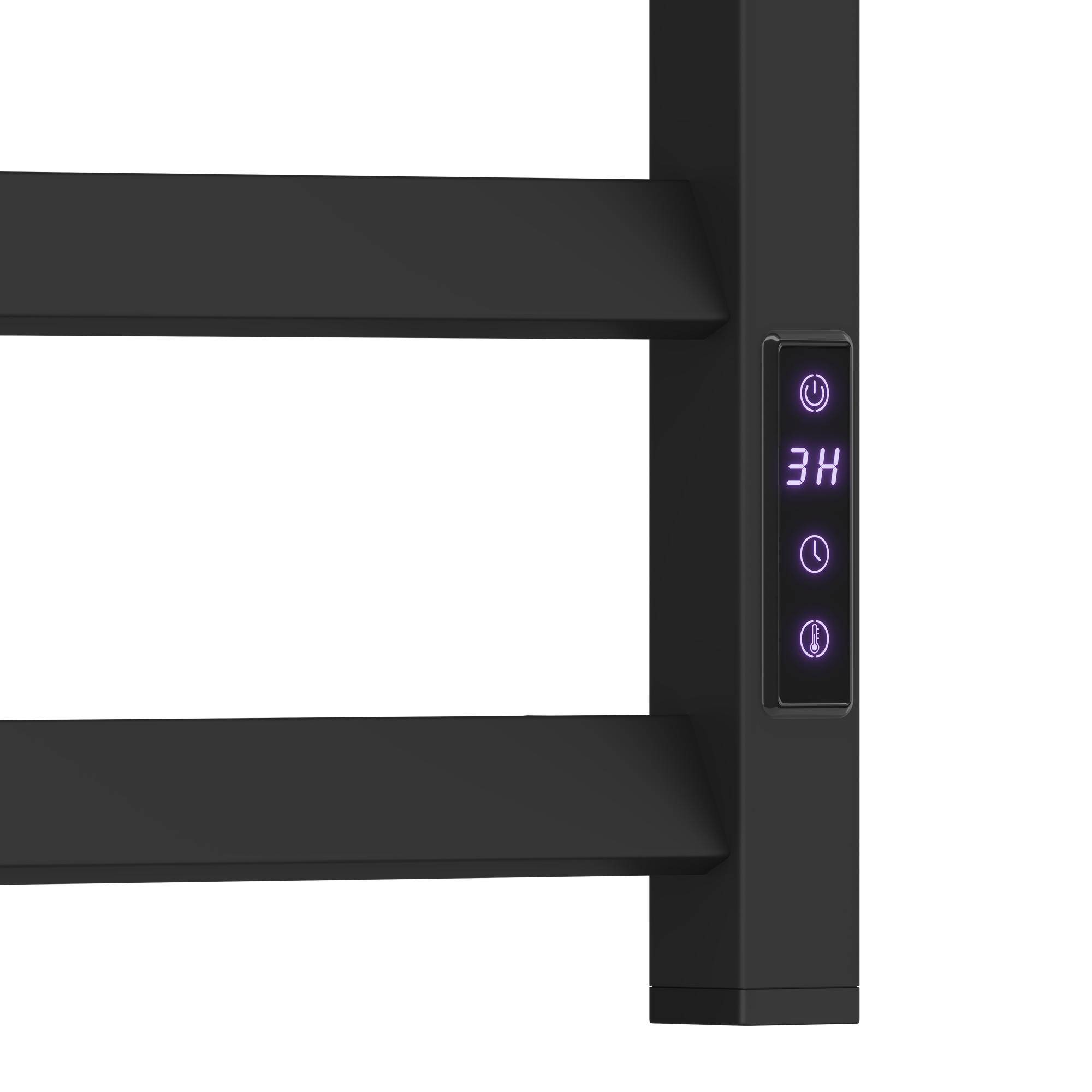 Полотенцесушитель электрический Apextermo Галактика GL00184BM черный матовый, 80x40 фото 5