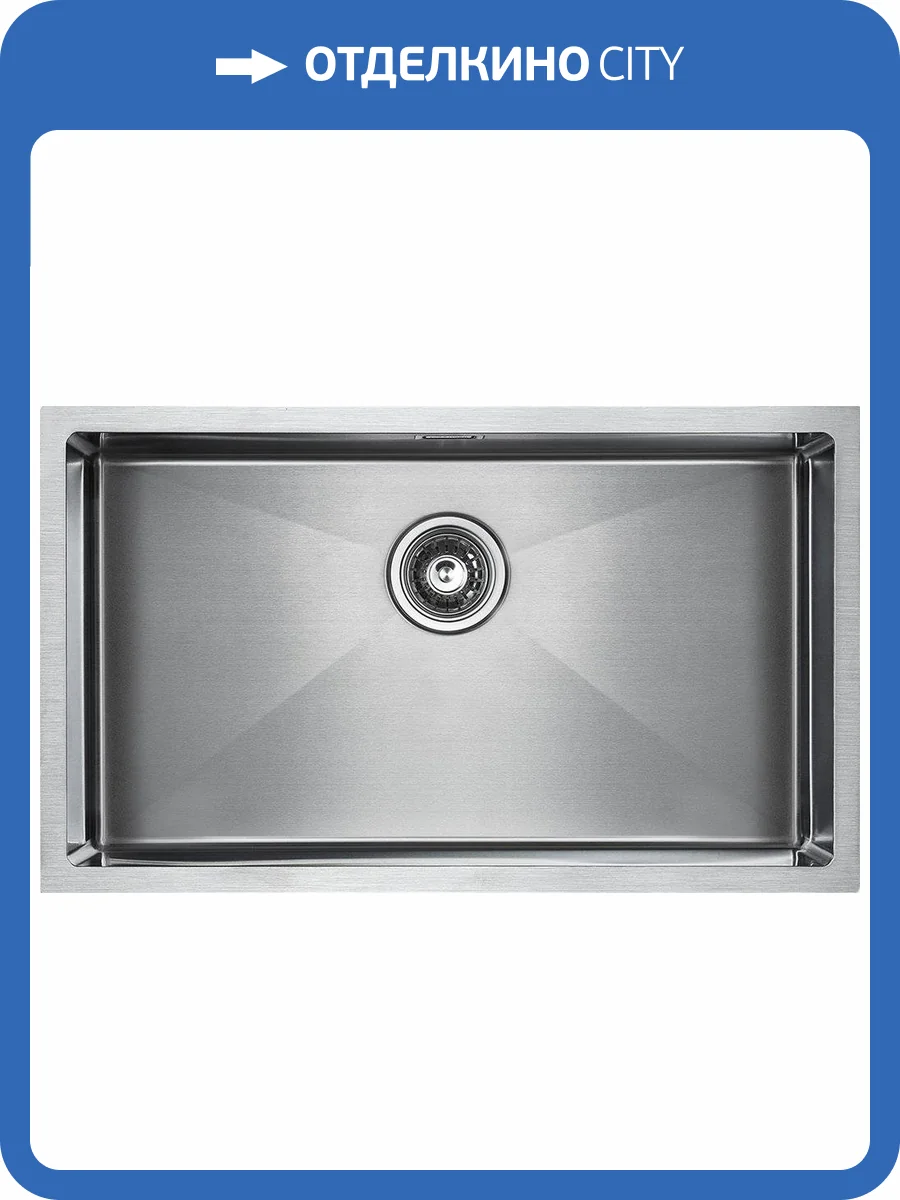 Мойка кухонная Paulmark Koher PM807444-BS брашированная нержавеющая сталь фото 6