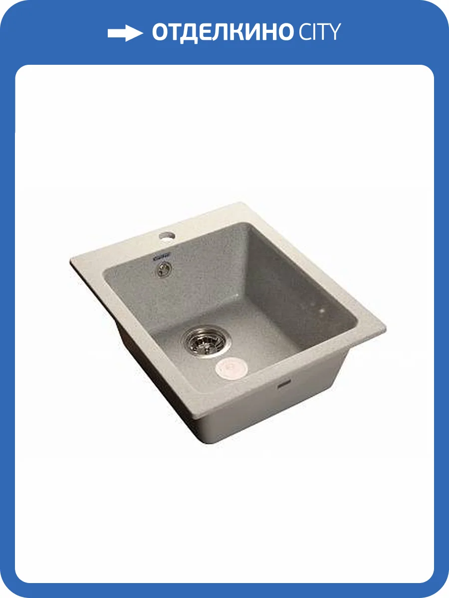 Мойка кухонная GranFest Practik GF-P--505 1 чаша 427x505 мм серый фото 2
