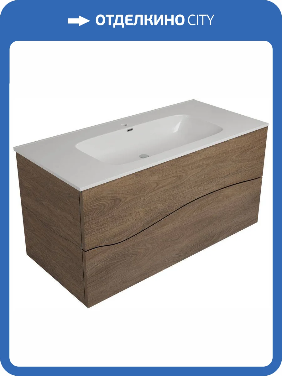 Тумба с раковиной Allen Brau Glority 1.35002.NW дуб антик, 100x51.9 фото 5